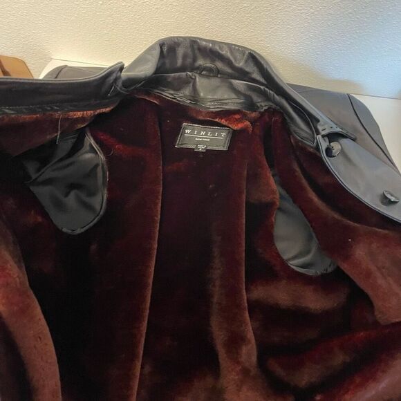 Vintage Winlit Lined Black Leather Jacket Size Small - Picture 9 of 11